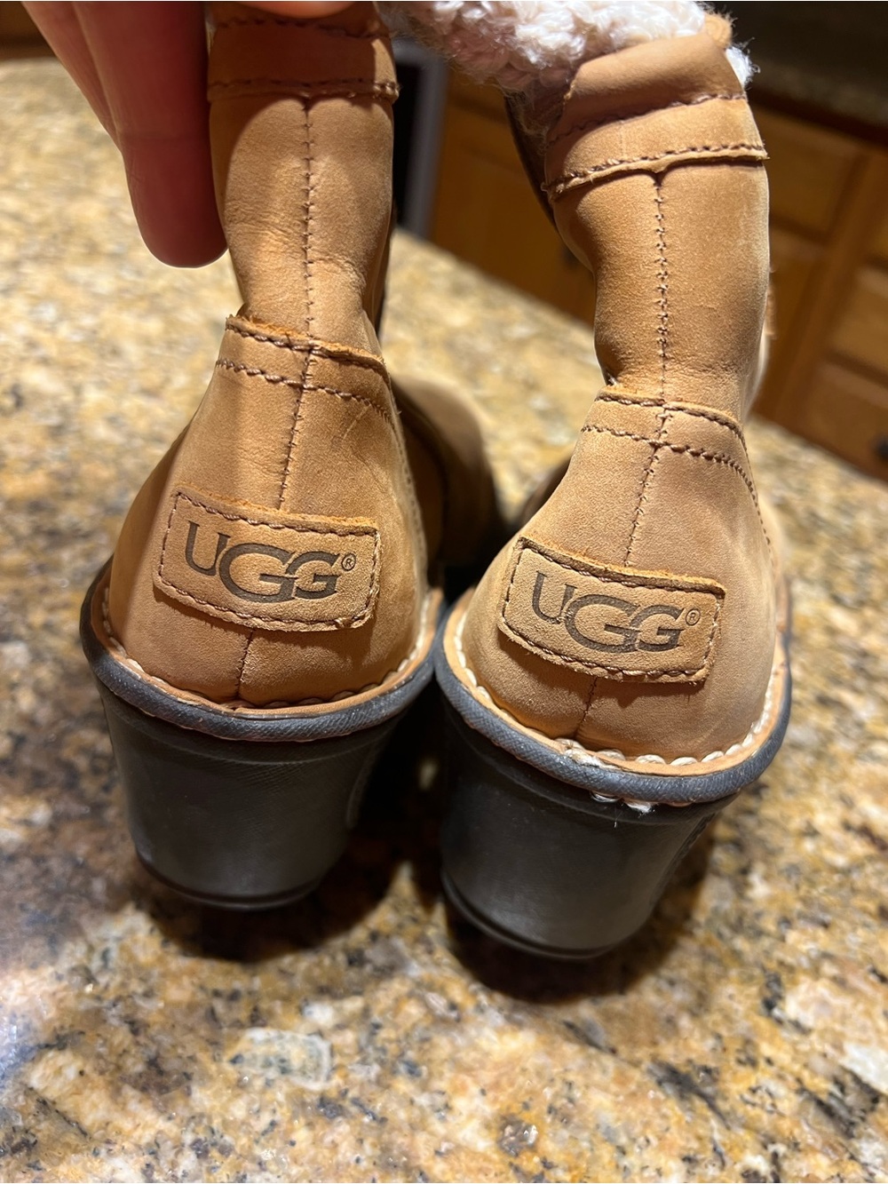 UGG Leather Knit-Trim Women's Boots - Picture 16 of 16
